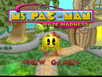 Ms. Pac-Man Maze Madness (US) screen shot title